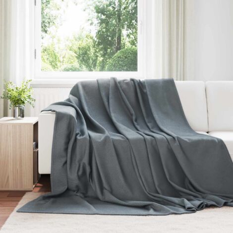 Manta Gris oscuro 240 x 220 cm Lana