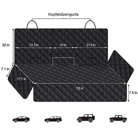 Manta hamaca para perros para el asiento trasero del coche, duradera, resistente a los arañazos e impermeable.