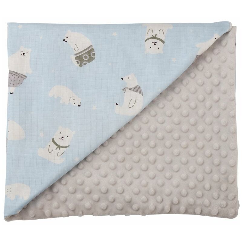 

Manta con puntos para bebe 43.3 * 62.2 pulgadas Suave algodon y felpa Suave para la piel, transpirable, unisex, manta de recepcion infantil para