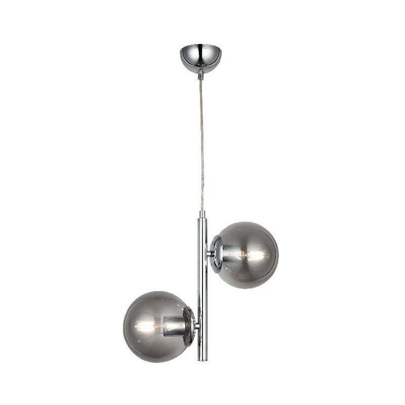 

Manta Loure - arana - Lampara de techo - Cromo en Metal, Vidrio, 15 x 38 x 102 cm, 2 x E27, Max 40W