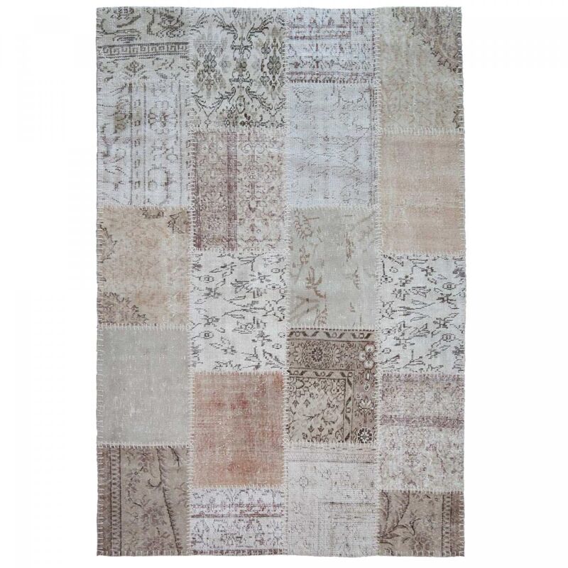 

Unamourdetapis - manta moderno diseño de 80x150 cm rectangular PATCHWORK CLASE 1A2T Beige habitación anudadas a mano - Beige