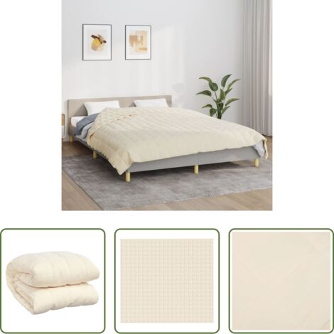 Manta para dormir -  Manta con peso tela color crema claro 200x220 cm 9 kg