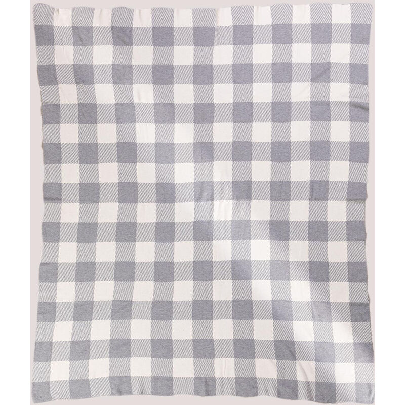 

Manta Plaid en Algodón Kalai Vichy Print Grey - Sklum