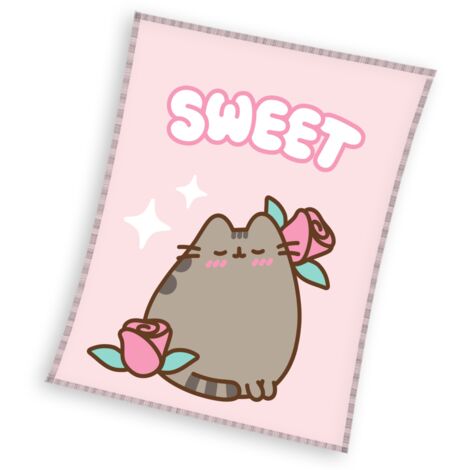 Manta polar de 150 x 200 cm con diseño de Pusheen So Sweet Rose