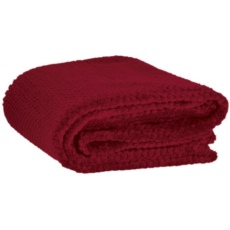 Manta polar gofrada VALENTO BONFIRE  Rojo loto