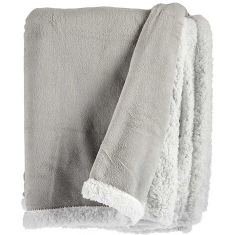Manta Polar Gris claro Blanco (130 x 170 cm) 8430852896827 S3608852 Gift Decor