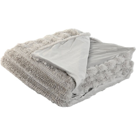 Manta Poliester 220X240X1 580 Gsm Cama Gris Claro