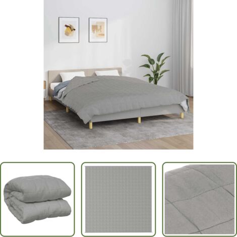 Manta relajante -  Manta con peso tela gris 200x200 cm 13 kg