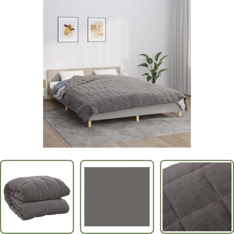 Manta relajante -  Manta con peso tela gris 200x220 cm 13 kg