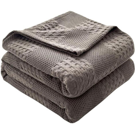 Manta suave - Manta de verano suave - Algodón transpirable - Apta para camas y sofás - 200x230cm