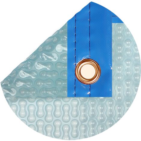 MANTA TÉRMICA (COBERTOR TÉRMICO-CUBIERTA ISOTÉRMICA-TOLDO PARA PISCINA) DE 500 MICRAS SOLAR ENERGY CON REFUERZO EN LOS LADOS ESTRECHOS + OJALES EN ACERO INOXIDABLE