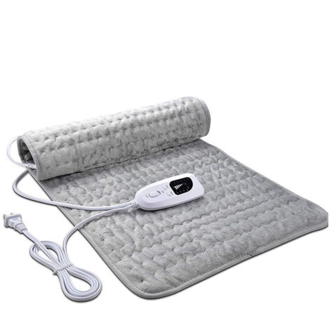 Manta térmica de fisioterapia de 60 x 30 cm, manta térmica con ajuste de temperatura multinivel, almohadilla térmica cálida, manta de cristal súper suave