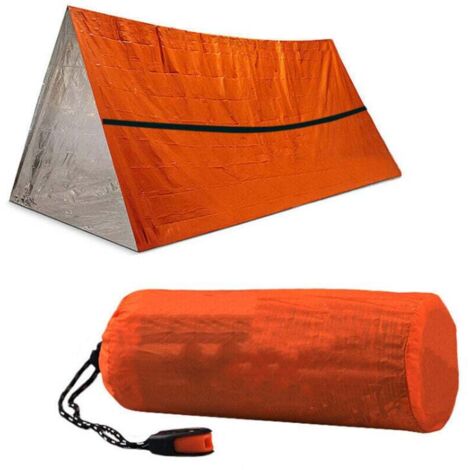 Manta térmica de primeros auxilios, lámina plateada, impermeable, saco de dormir, equipo de supervivencia, camping