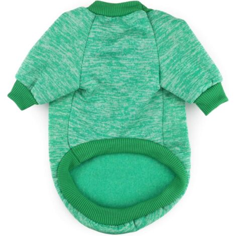 Manteau chaud en laine pour animaux de compagnie (M, vert)