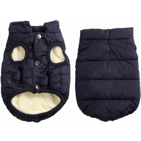 Manteau coupe-vent pour chien 2 couches avec doublure polaire extra-chaude et douce