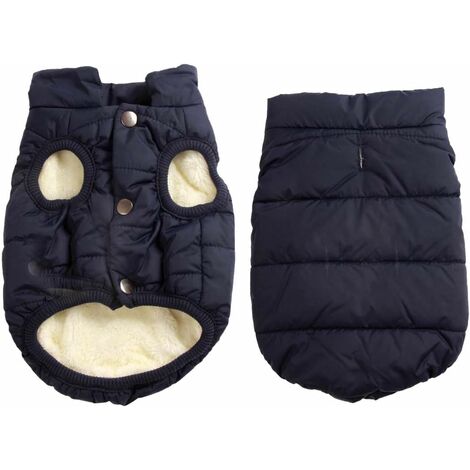 Manteau coupe-vent pour chien 2 couches avec doublure polaire extra-chaude et douce
