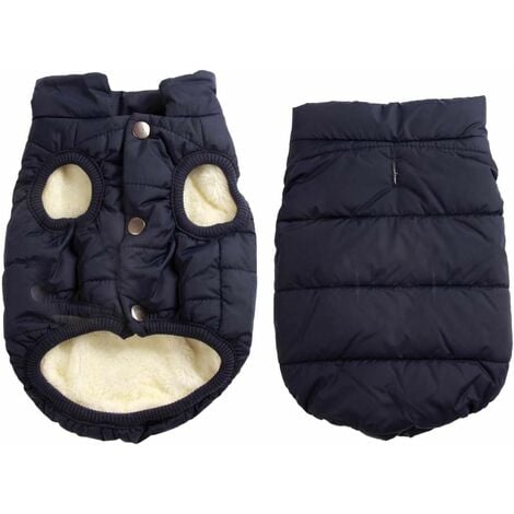 Manteau coupe-vent pour chien 2 couches avec doublure polaire extra-chaude et douce