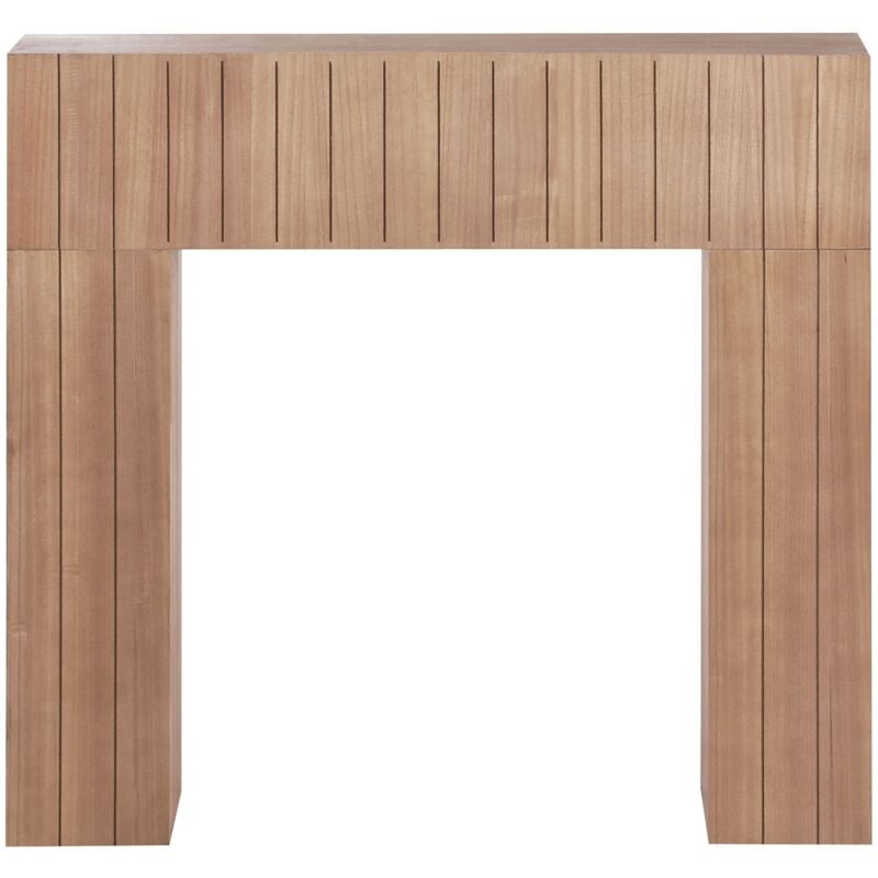 Beliani - Manteau de Cheminée en mdf Décoration de Salon Bois Clair Bunbury