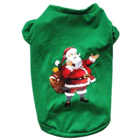 Manteau de Noël pour chien moyen et grand, costume de lutin festif pour animal de compagnie, vêtement doux et chaud, taille L-1