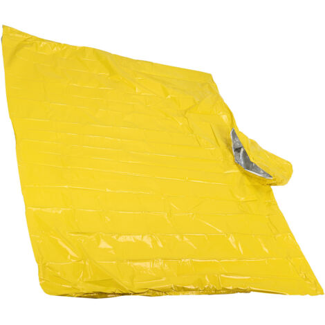 Manteau de pluie chaud imperméable pour randonnée et survie, réutilisable, couleur jaune vif