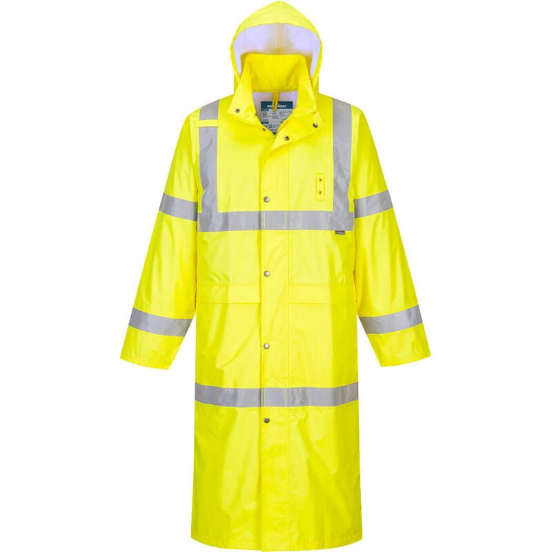 Manteau de pluie HiVis 122cm couleur : Jaune taille L - PORTWEST