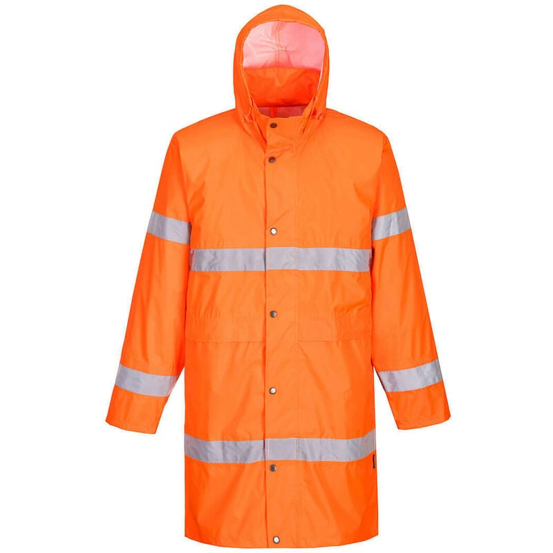 Manteau de pluie Hivis 100cm couleur : Orange taille l Portwest