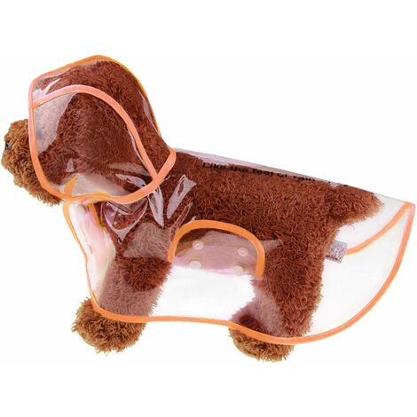 Manteau de pluie imperméable à capuche pour chien - Imperméable - Portable - Accessoire élégant pour animal de compagnie - Durable - 5 tailles pour XS S M L XL