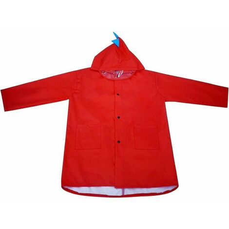 Manteau de pluie imperméable pour enfant garçon ou fille - Veste étanche avec capuche, fermeture bouton et 2 poches pour sport extérieur, randonnée, excursion - Pour 1-8 ans.