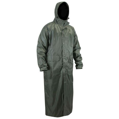 Manteau de pluie enduction PVC imperméable - BLIZZARD - Kaki Fonce