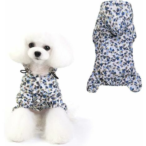 Manteau de Pluie pour Animaux de Compagnie avec Trou de col à Capuche,Trou de Collier réglable,imperméable à Quatre Pattes avec élastique,imperméables(XL)