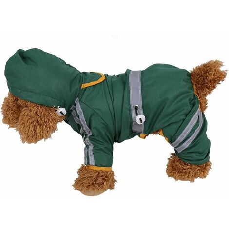 Haustier-Regenmantel, wasserdichte Jacke, Katze, Hund, Kapuze, Regenmantel, reflektierender Overall, Kleidung