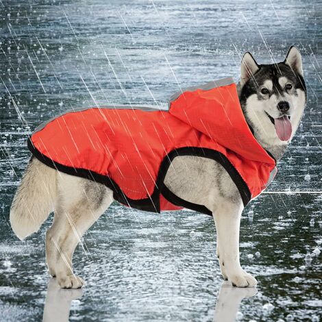 Manteau de pluie - Red S 2 in 1 Dog Rain Coat, Lightweight Hooded Dog Pet Suit Breathable Rain Poncho for Small Medium Dogs