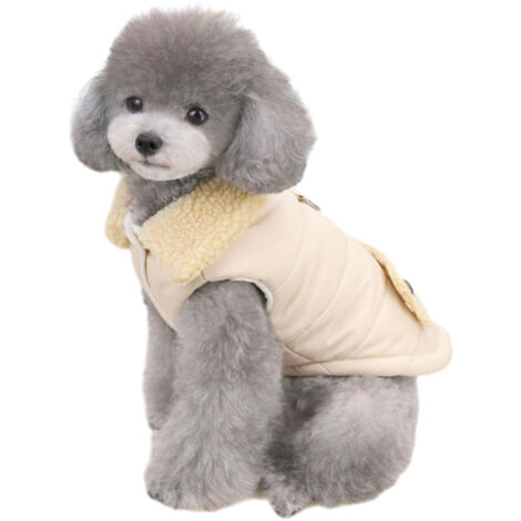Manteau d'hiver coupe-vent pour chien, veste chaude pour chien, vêtement pour animaux de compagnie par temps froid (kaki)