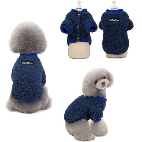 Manteau d'hiver pour chien en cachemire d'agneau chaud pour l'extérieur, doublure polaire, gilet