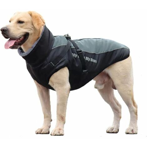 Kismaple Veste pour Chien Manteau à Capuche Animal de Compagnie Encapuchonné vêtements Chaud pour Petit Mittel Chiens Hiver Vêtements Poitrine: 44cm, Cou: 29cm , Bleu L 