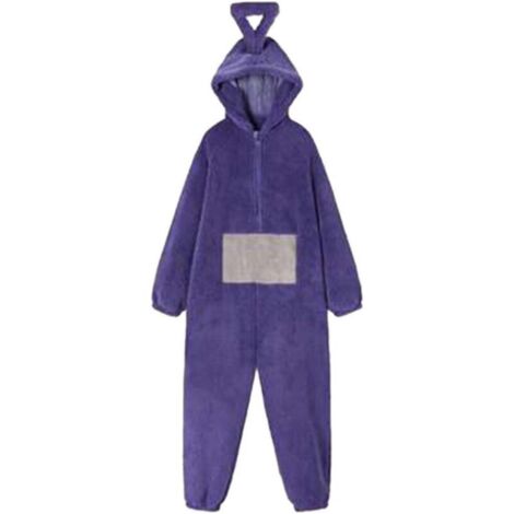 Manteau et imperméable pour chien,Adult Teletubbies Pyjamas Winter Costumes Onesies Cosplay Pajamas Noël Sleepwear Jumpsuit Halloween Animal Jumpsuit--Violet,L