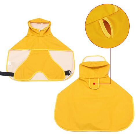 Manteaux de pluie élégants de qualité supérieure pour chien – Vêtements à fermeture éclair avec poches, résistant à la pluie et à l'eau, cordon de serrage réglable (8XL)
