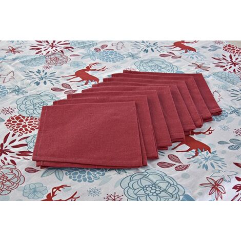 MANTEL + 8 SERVILLETAS ALGODON - 150X250 CM