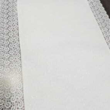 Mantel antimanchas con encaje de guipur BLANCO 140 REDONDO