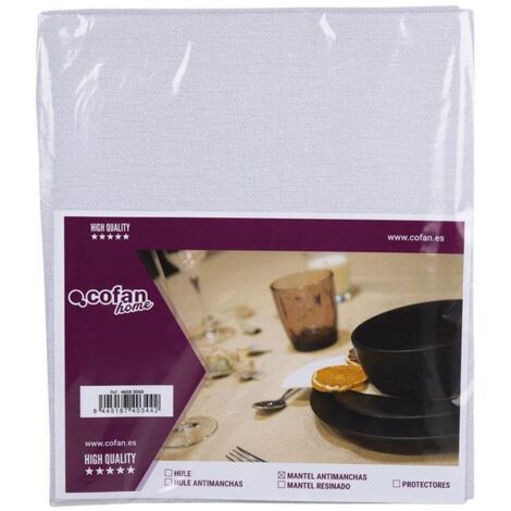 Mantel antimanchas impermeable liso 140x140cm fabricado en vinilo y poliéster color gris