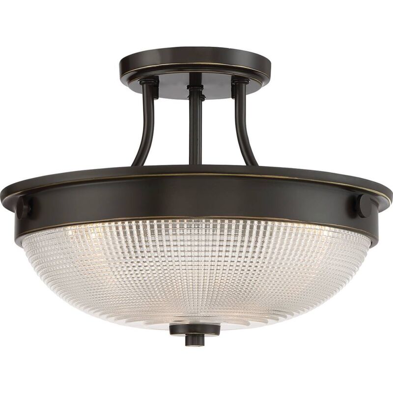 Elstead - Mantle - 2 Light Semi-flush - Palladio Bronze, E27