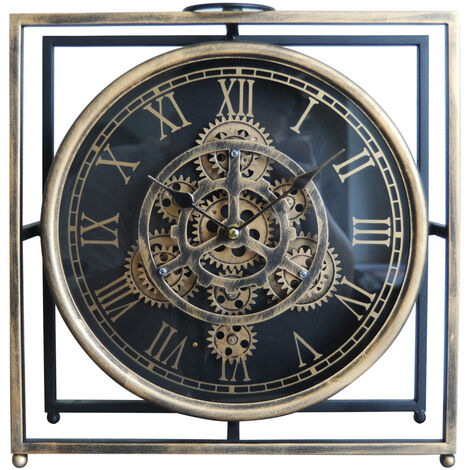 Mantel Clock - Nickel - L7 x W30 x H30 cm