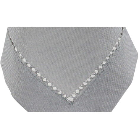 Mantel con vainica gris 130x160 Elegante