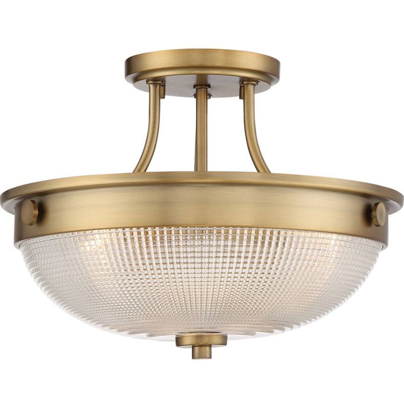 Elstead - Mantle - 2 Light Semi-flush - Verwittertes Messing, E27