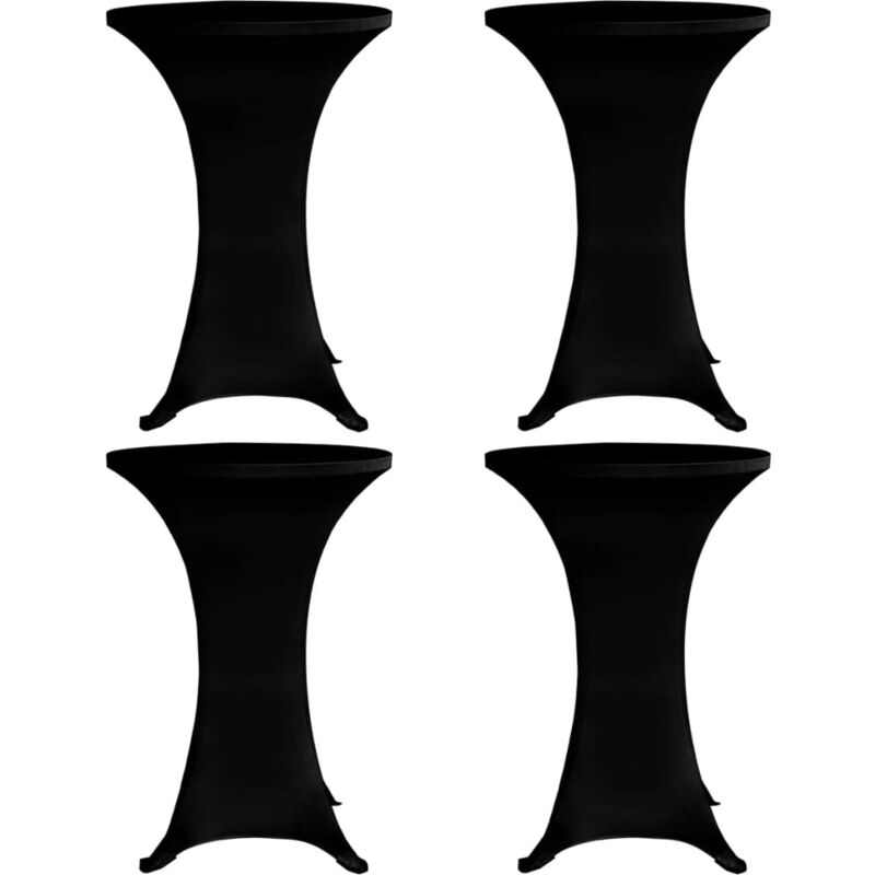 

Mantel elástico para mesa alta 4 unidades negro Ø60 cm - Negro - Vidaxl