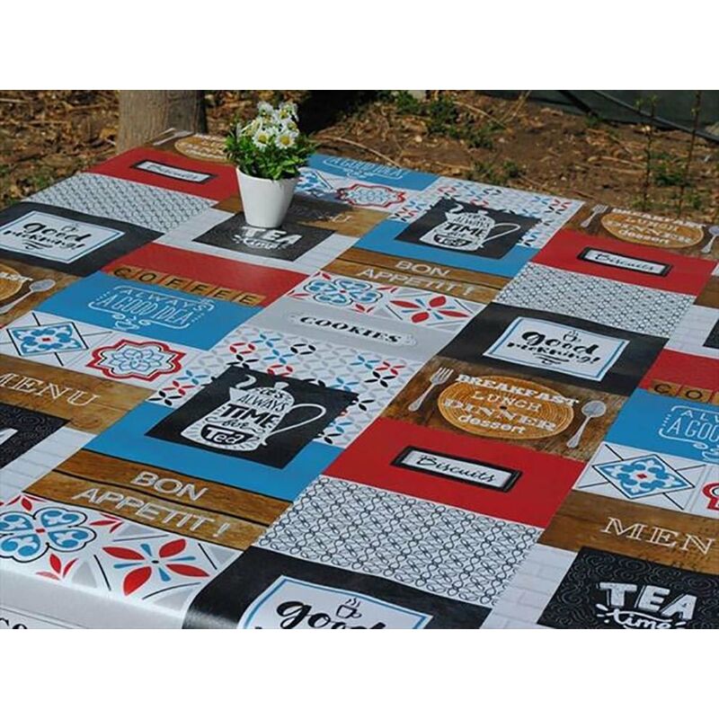 

Mantel de Hule Estampado Vintage Motivos Cocina 140x250 cms