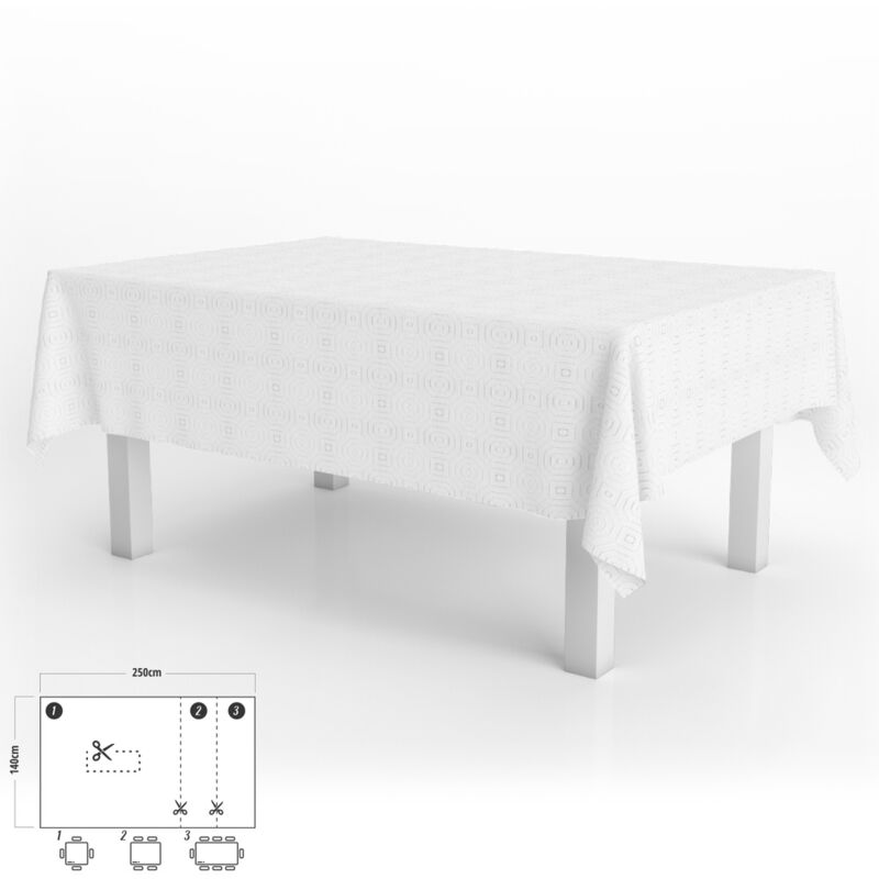 Mantel Hule Muleton Rectangular 140 x 250 cm. Beige