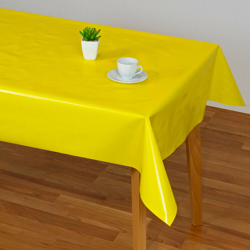 

Mantel Hule PVC Liso Amarillo 140X140