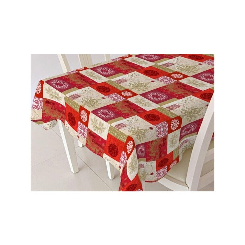 

Mantel Huletec Navidad MERRY CHRISTMAS PVC 140cms Redondo