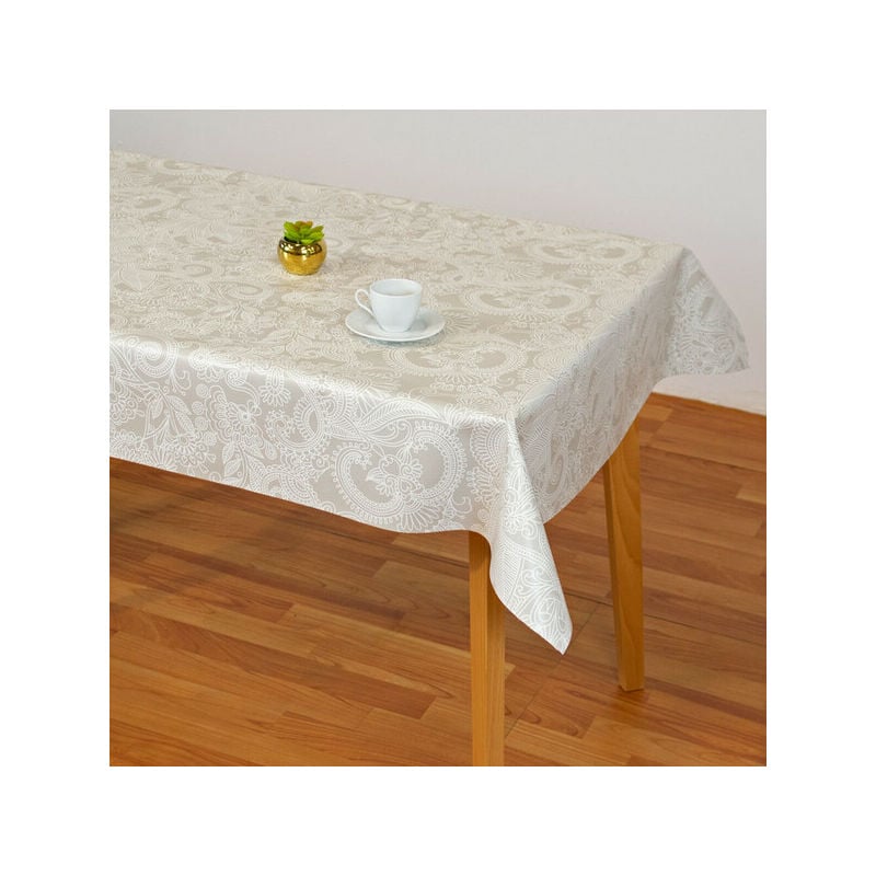 

Mantel Huletec Rama Nácar 140x400cm. - Hulehule